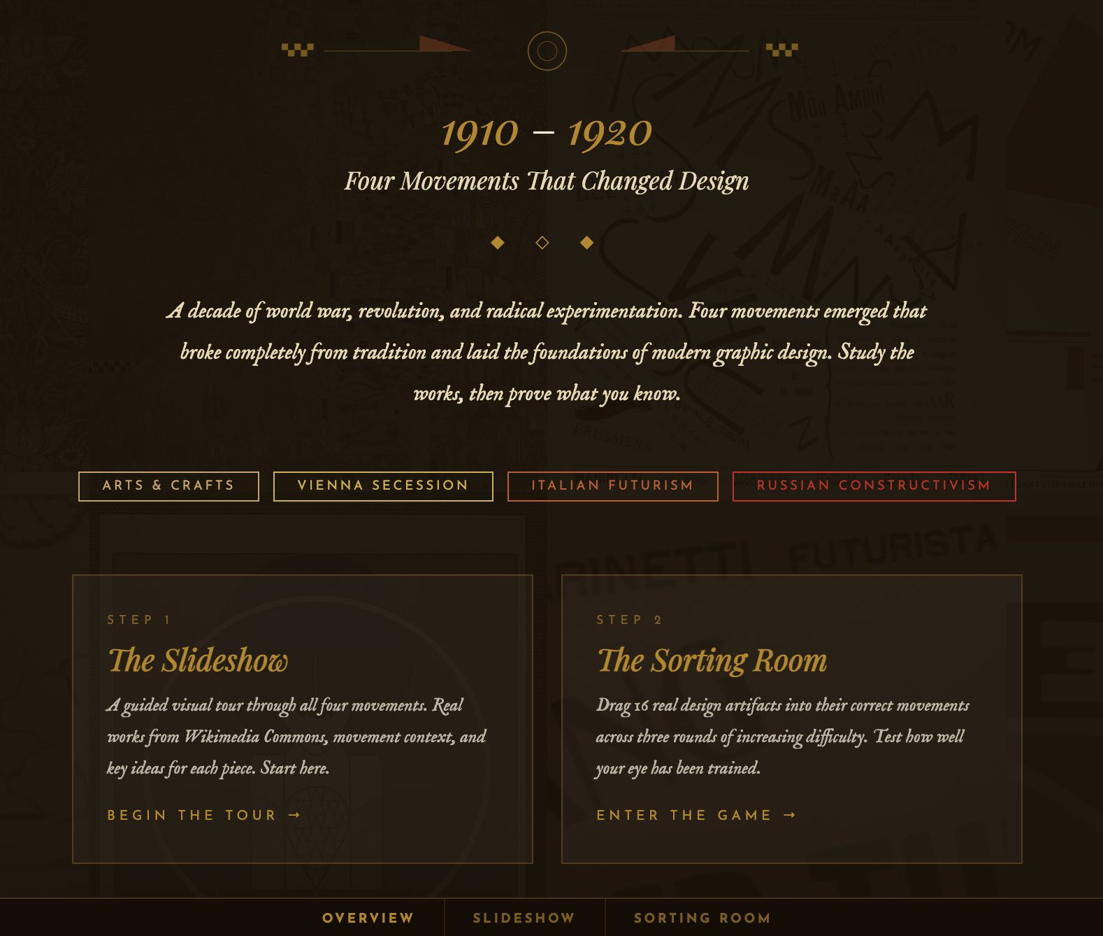 Design history, taught by students