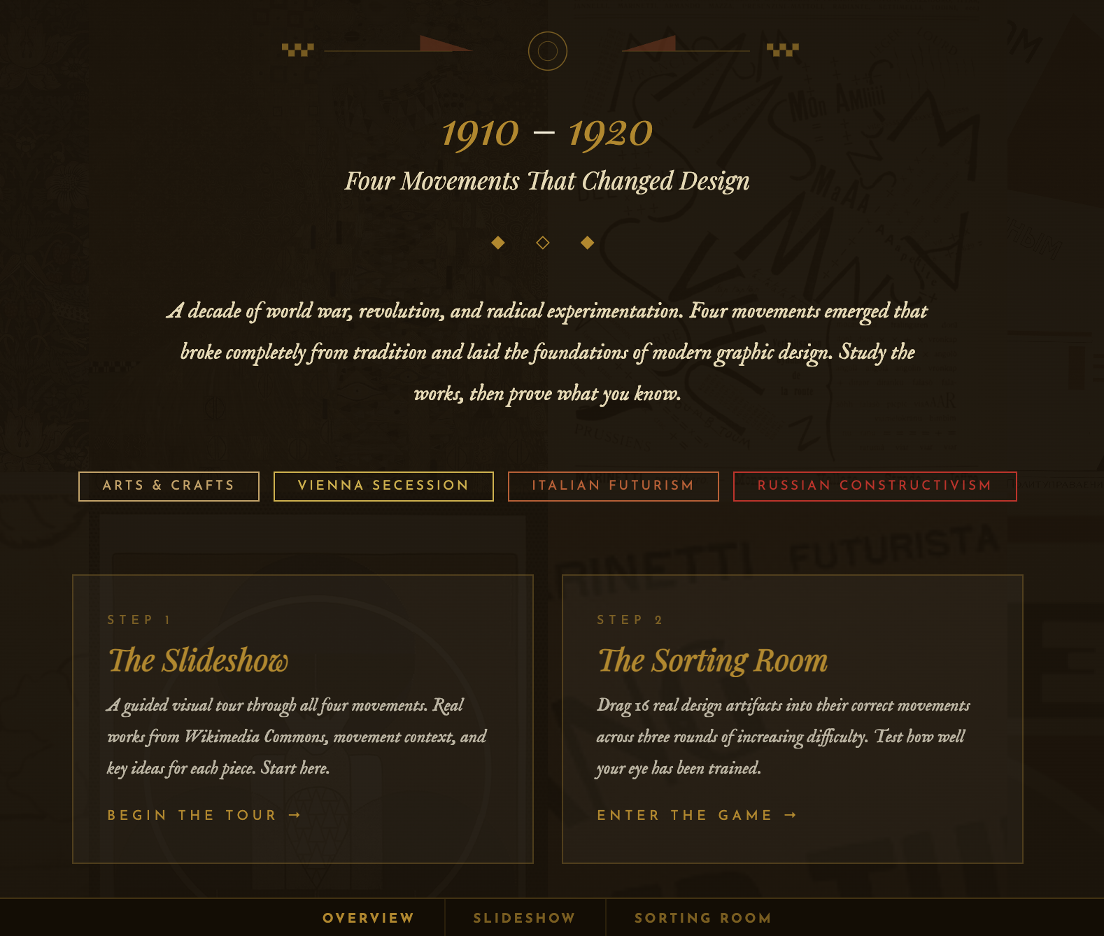 Design history, taught by students