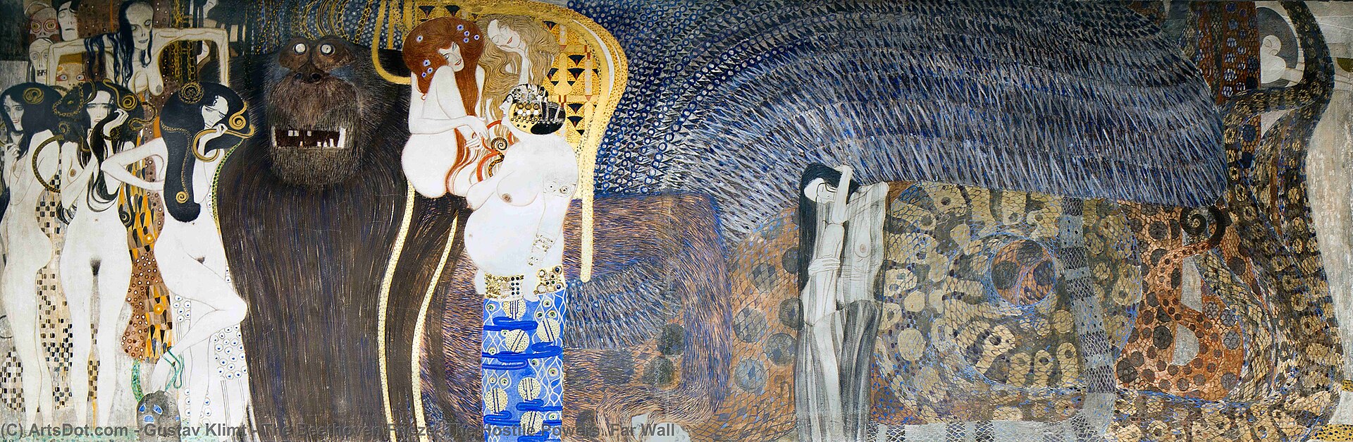 Beethoven Frieze (detail) · Gustav Klimt · 1902