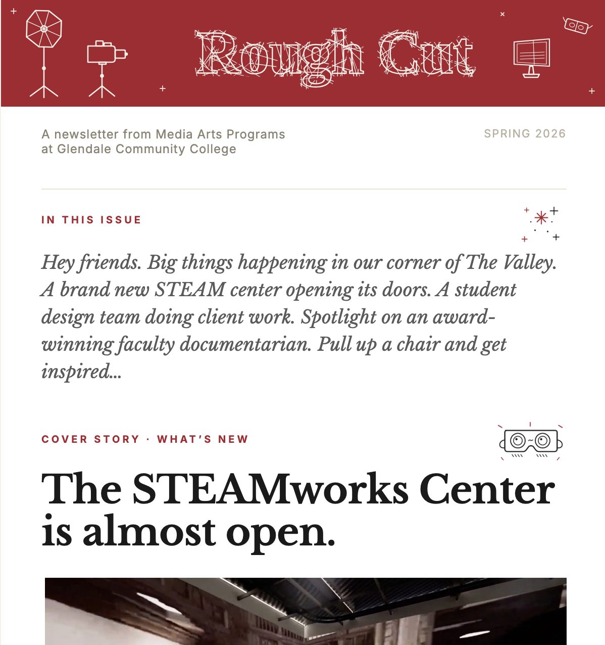 Rough Cut outreach newsletter